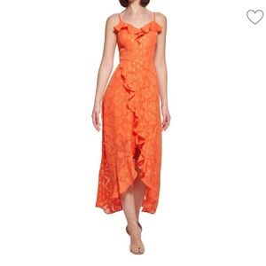 Orange ruffle dresss